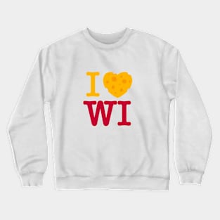 I love Wisconsin - Madison Red Crewneck Sweatshirt